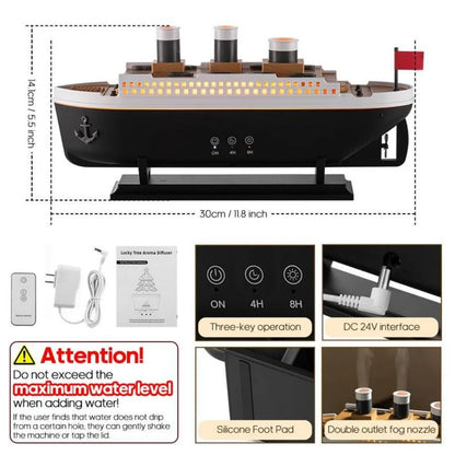 Humidificador de aire con diseño de barco Titanic