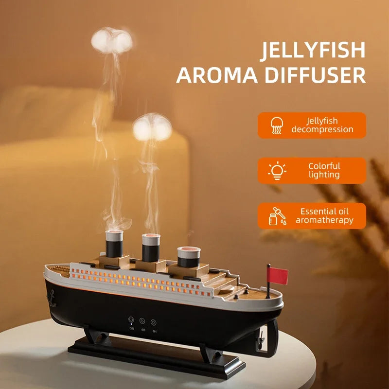 Humidificador de aire con diseño de barco Titanic